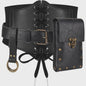Middeleeuwse Renaissance Kostuum Set: Corset, Riem, Portemonnee & Accessoires