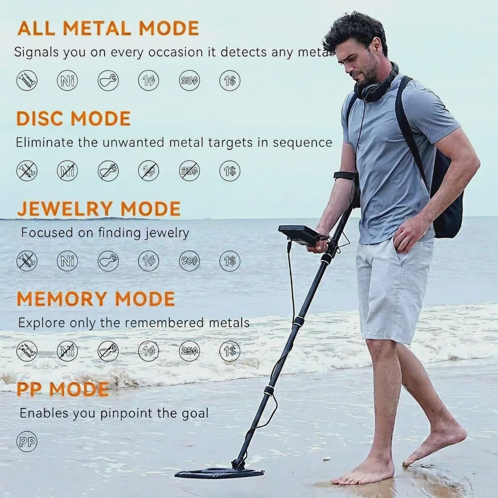 SUNPOW Professionele Metaaldetector Kit met Pinpointer - Waterdicht & Hoge Precisie