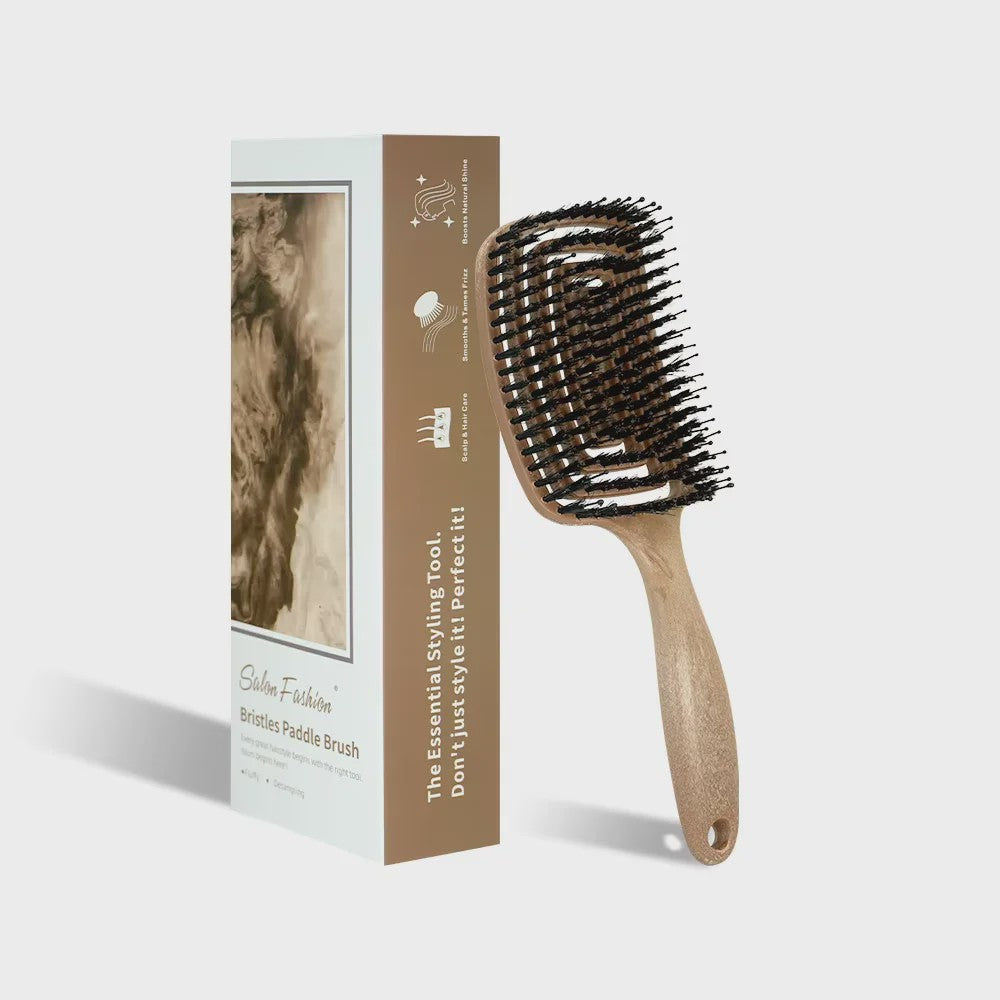 Professionele Varkenshaar Borstel - Ontklittend, Antistatisch & Scalp Massage Haarkam