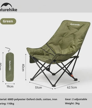 Naturehike Opvouwbare Loungestoel - Comfortabele Kampeerstoel met Hoge Rugleuning