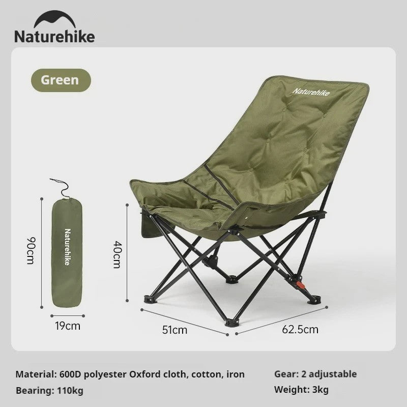 Naturehike Opvouwbare Loungestoel - Comfortabele Kampeerstoel met Hoge Rugleuning