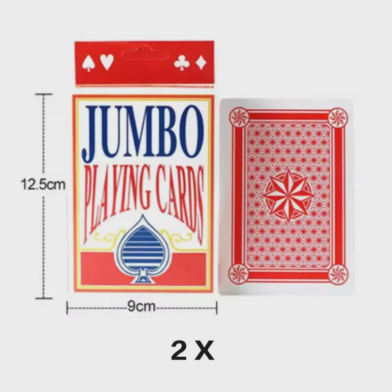 Super Jumbo Speelkaarten - Dubbel Zo Groot - Perfect voor Feestjes en Spellen