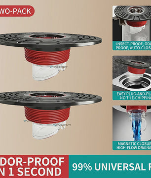 Verstelbare Vloer Drain met Geur- en Insectenwering - 100mm - Op Maat Te Knippen