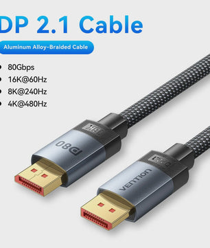 Vention DisplayPort 1.4 Kabel 8K@60Hz / 16K@60Hz - 80Gbps Bandbreedte