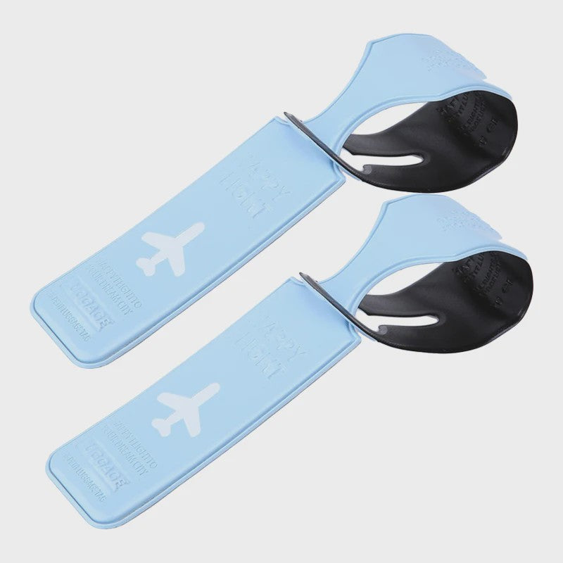 Set van 2 Draagbare Bagagelabels - Stevige Kleuren Kofferhangers voor Reizen