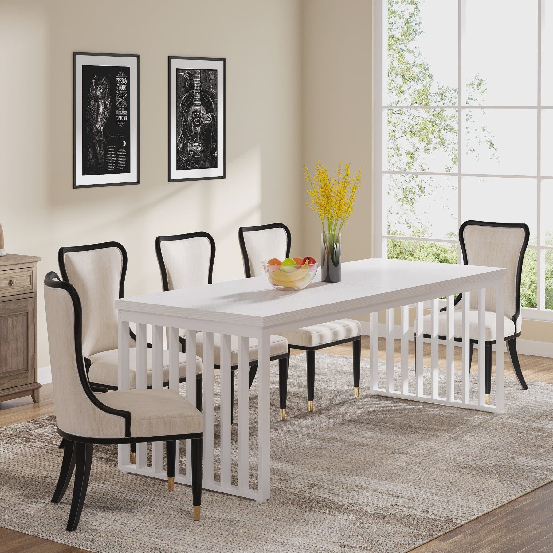 Industriële Eettafel 180 cm - Hout & Metaal - Geschikt voor 4-6 Personen
