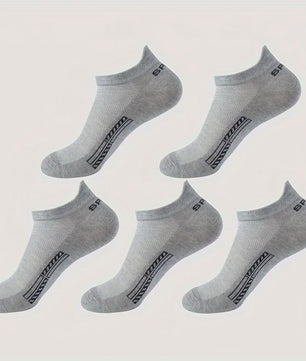 5/10 Paar Katoenen Sneakersokken Heren & Dames - Ademend Mesh & Comfortabel