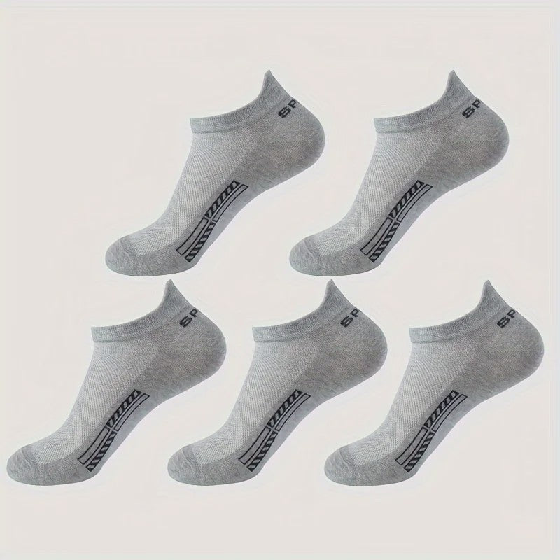 5/10 Paar Katoenen Sneakersokken Heren & Dames - Ademend Mesh & Comfortabel