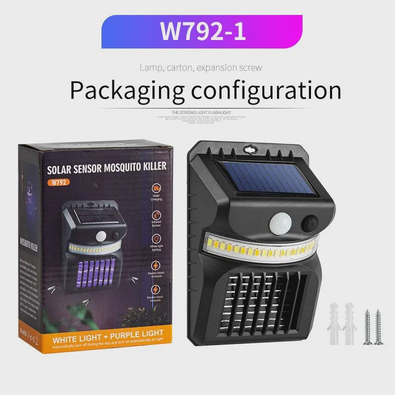 Solar Tuinlamp met Muggenkiller & Bewegingssensor - Waterdicht Buitenlicht