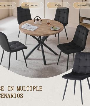 Moderne Velours Eetkamerstoelen (2/4/6 stuks) - Scandinavisch Design met Gevoerde Zitting