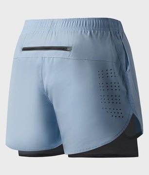 Heren Sportshorts Dubbellaags - Sneldrogend & Comfortabel voor Fitness en Hardlopen