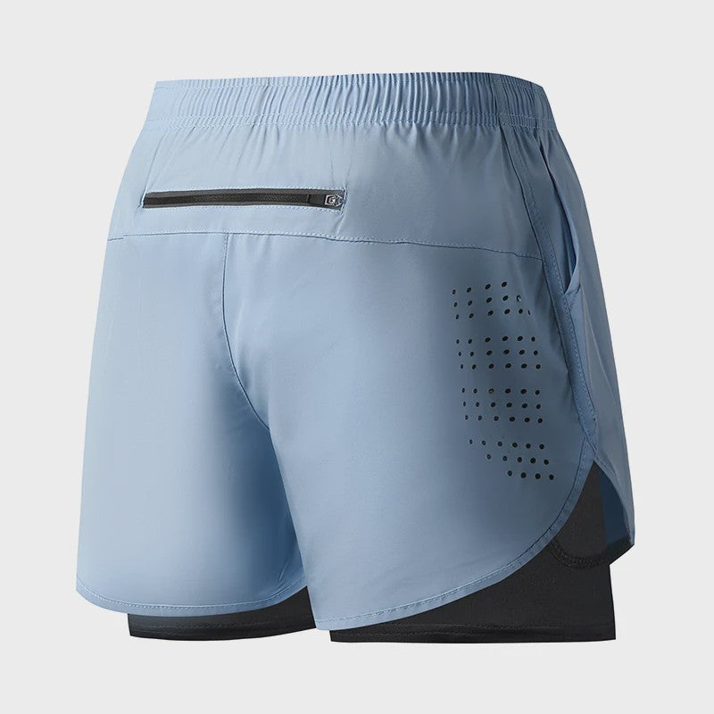 Heren Sportshorts Dubbellaags - Sneldrogend & Comfortabel voor Fitness en Hardlopen