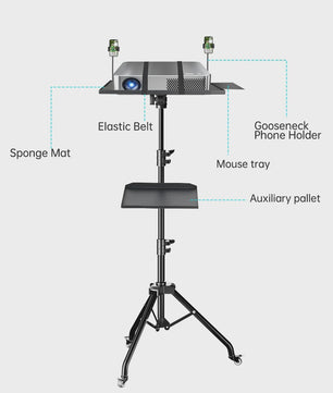 Verstelbare Projector & Laptop Tripod Stand (145cm) - Flexibele Werkplek