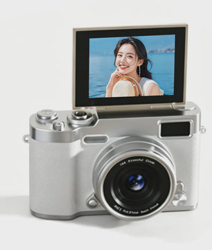 Compacte Digitale Camera met 4K Ultra HD, 16x Zoom & Draaibaar 180° Scherm voor Vlogs