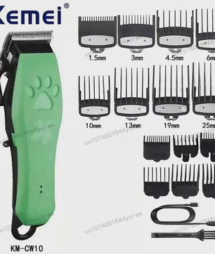 Kemei KM-CW10 Oplaadbare Hondentrimmer & Katten Scheerapparaat - Professioneel & Stil
