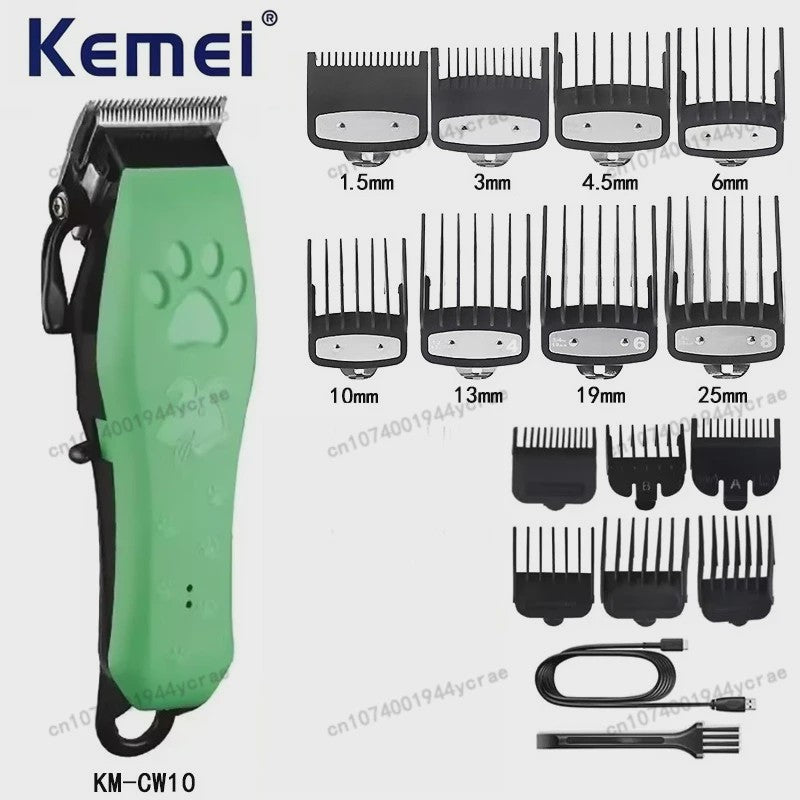 Kemei KM-CW10 Oplaadbare Hondentrimmer & Katten Scheerapparaat - Professioneel & Stil
