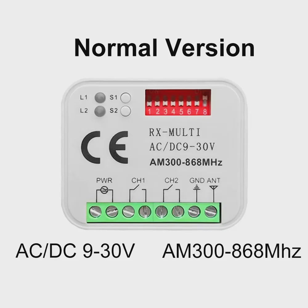Universele WIFI Ontvanger 280-915MHz voor Garagedeur & Poortmotor - Tuya Compatibel