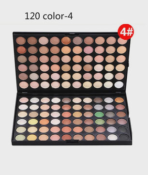 Professioneel 120 Kleuren Oogschaduw Palette - Matte, Glitter & Waterproof