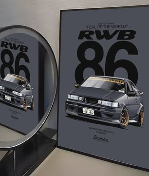 Initial D AE86 JDM Poster - Iconische Auto Kunst voor de Fan