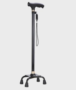 Verstelbare Aluminium Wandelstok met LED-lamp en Anti-slip Vierpoot