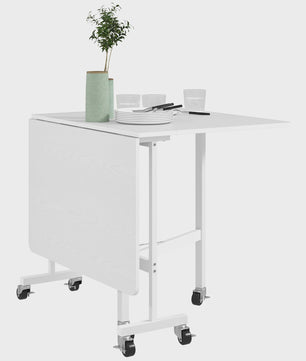 Homcom Klaptafel Eettafel voor 4-6 Personen met Wielen 120x80x73 cm
