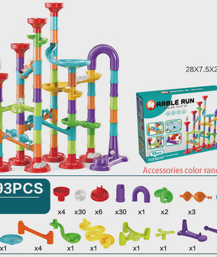 Montessori Marble Run Bouwset - Interactief Educatief Speelgoed voor Kinderen