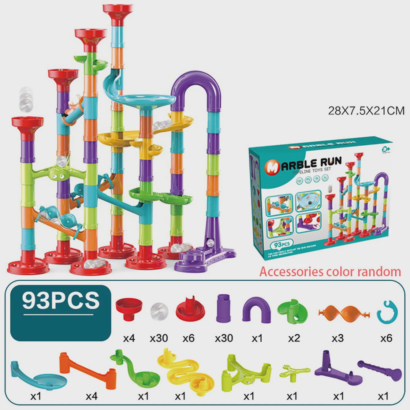 Montessori Marble Run Bouwset - Interactief Educatief Speelgoed voor Kinderen