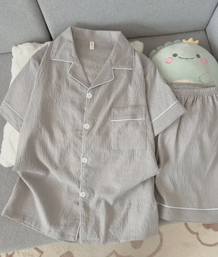 Heren Pyjamaset Korte Mouw & Shorts - Comfortabele Zomer Loungewear