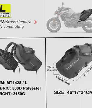 Rhinowalk Waterdichte Motor Zijkoffers - 18L, 28L, 48L - Adventure Touring Bagage