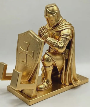 Middeleeuwse Templar Ridder Telefoonhouder - Uniek Bureau Decor & Cadeau