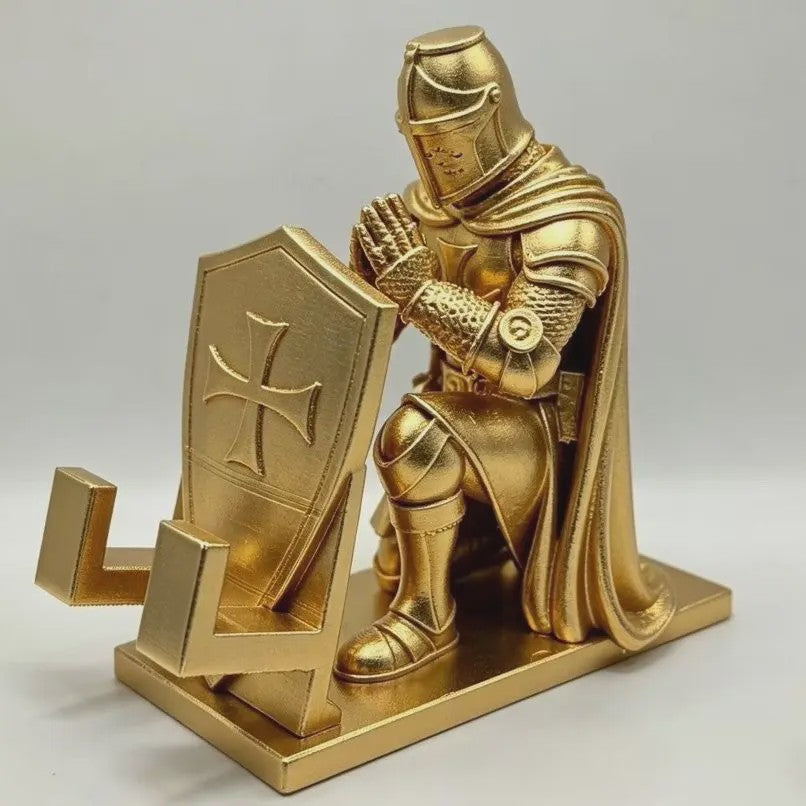Middeleeuwse Templar Ridder Telefoonhouder - Uniek Bureau Decor & Cadeau