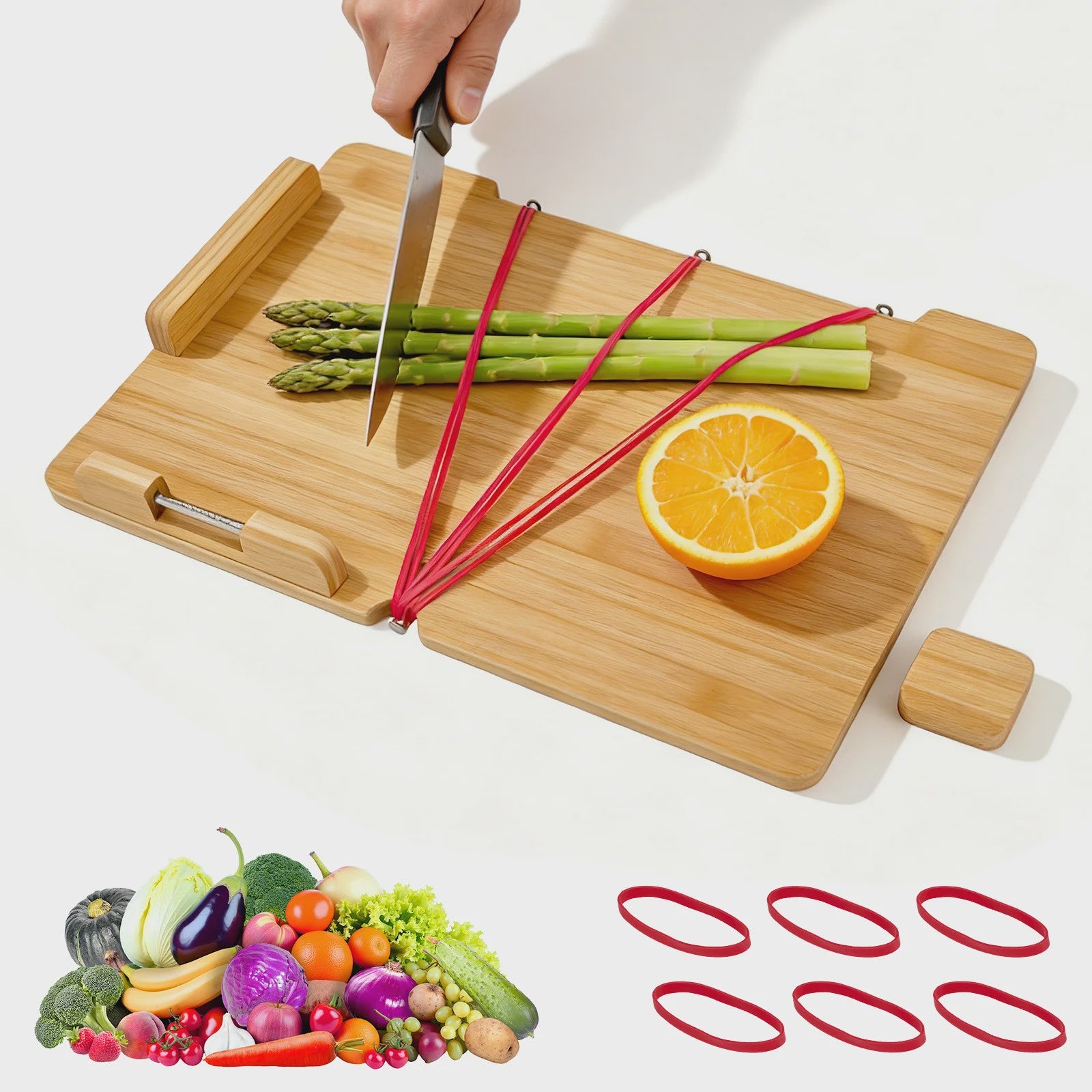 Multifunctionele Bamboe Snijplank - Ideaal voor Vlees, Groenten & Fruit