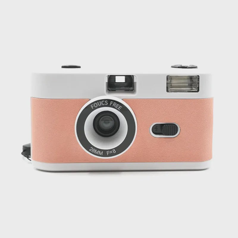 Retro 35mm Filmcamera met Ingebouwde Flits - Herbruikbaar en Stijlvol