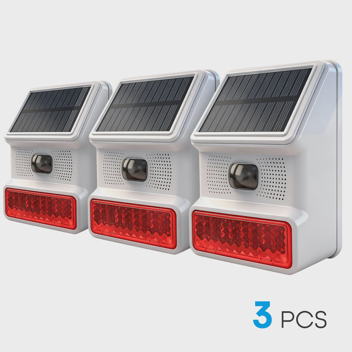 Solar Bewegingsmelder Alarm met Sirene, Stroboscooplicht & IP65 Waterdicht - Veilige Woningbeveiliging
