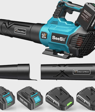 Seesii 40V Accu Bladblazer - Krachtige 680CFM Turbo Blower met Dubbele Batterij & Makita Compatibiliteit