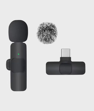 Draadloze Lavalier Microfoon Set - Draagbaar & Plug-and-Play voor iPhone/Android