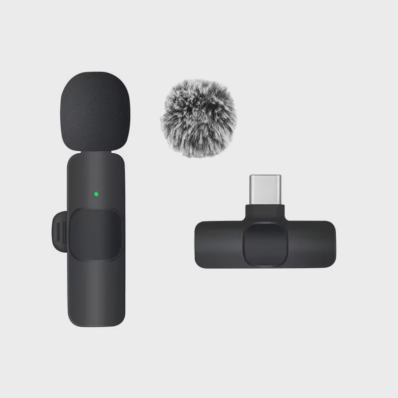 Draadloze Lavalier Microfoon Set - Draagbaar & Plug-and-Play voor iPhone/Android