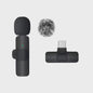 Draadloze Lavalier Microfoon Set - Draagbaar & Plug-and-Play voor iPhone/Android