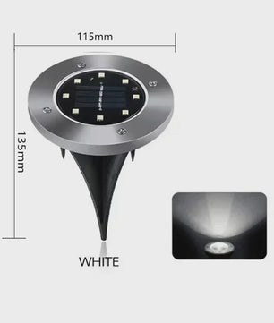 8/20 LED Solar Grondspots - Waterdichte Buitenverlichting voor Tuin, Pad & Terras