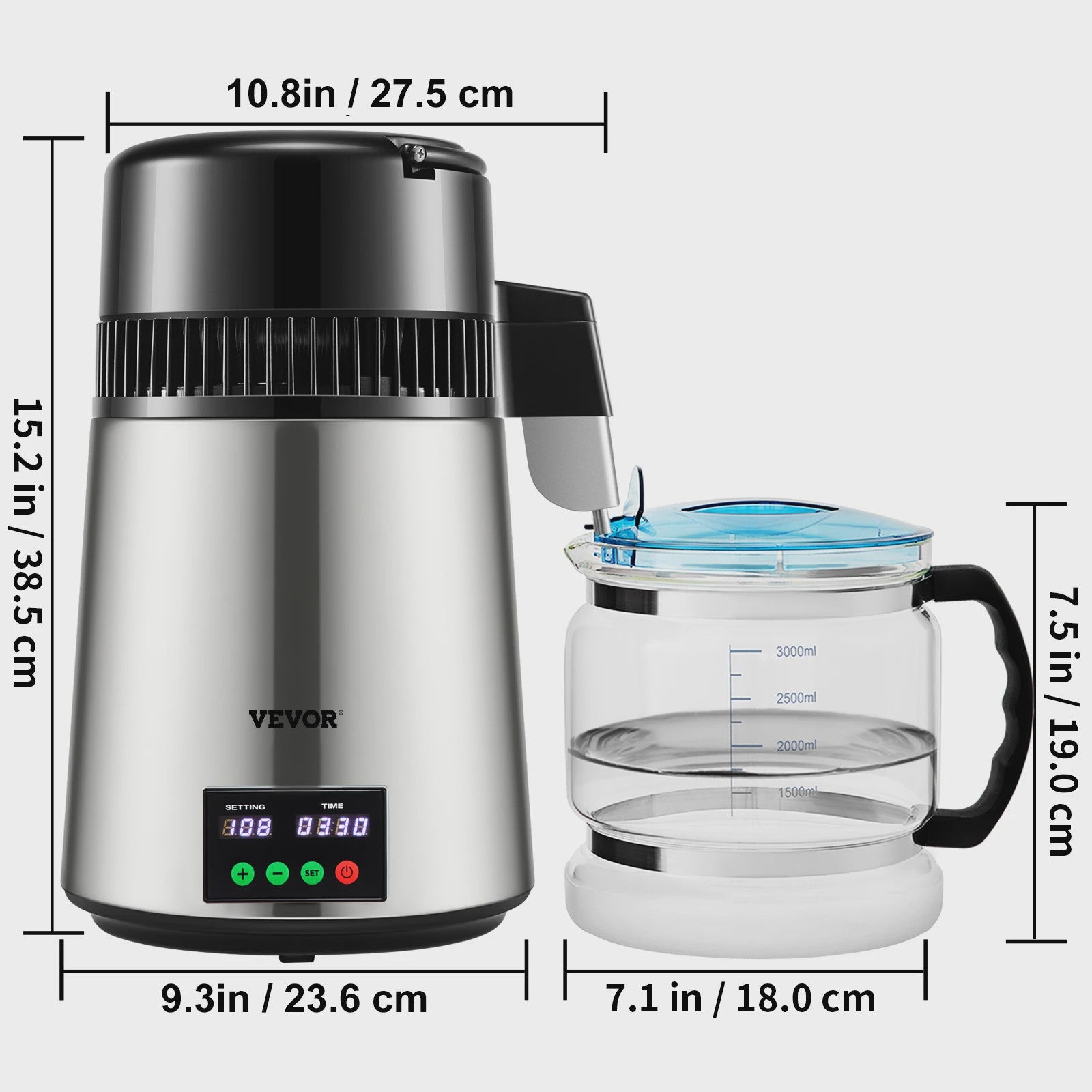 4L Water Distilleerder met Touchscreen - Zuiver en Verfrissend Drinkwater