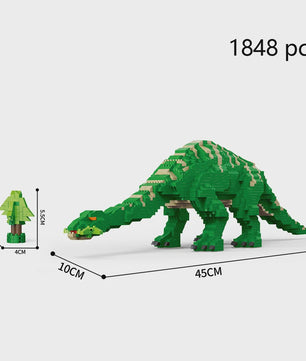 Dinosaurus Bouwstenen Speelgoed - Stegosaurus & T-Rex Micro Mini Blokken