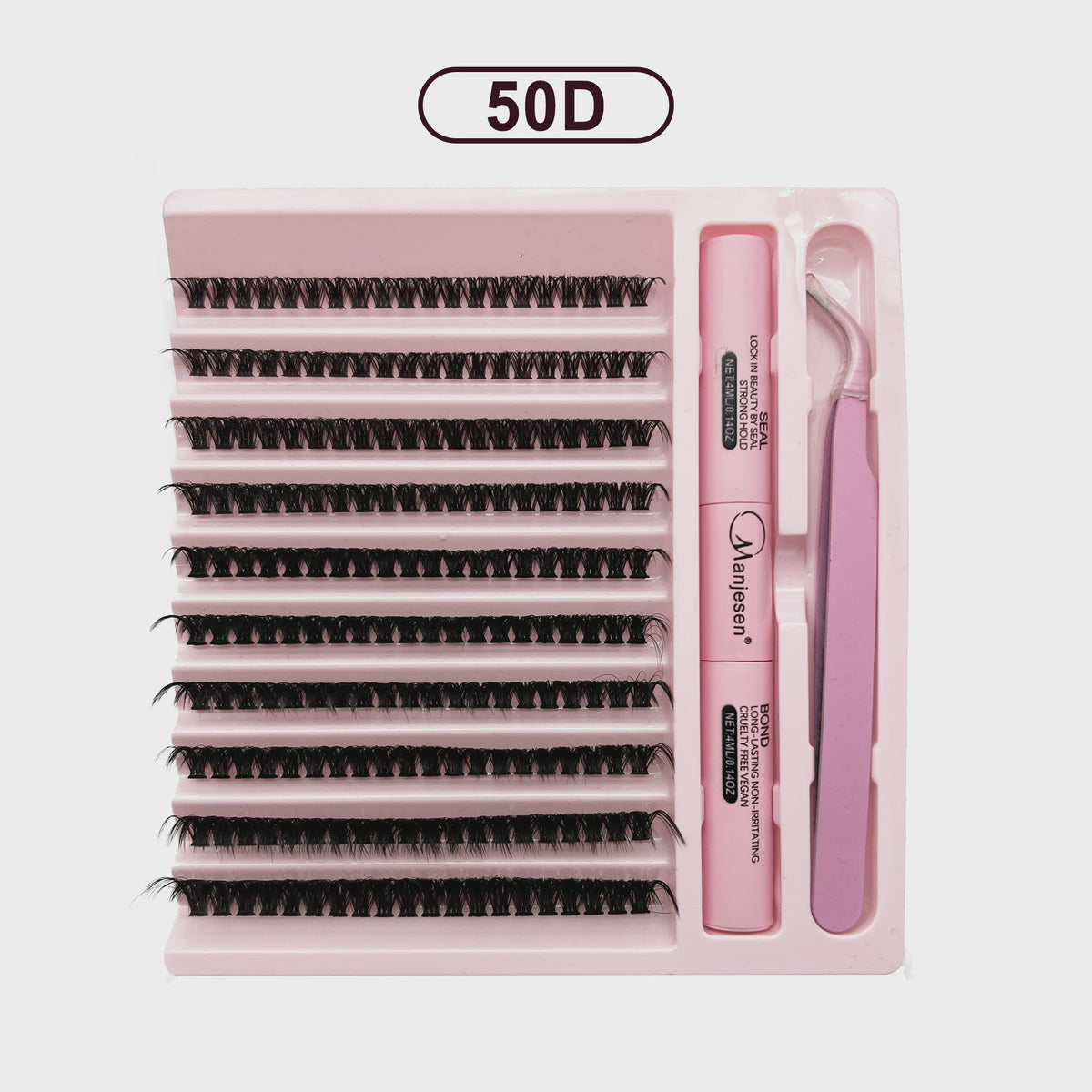 DIY Wimperextensie Kit: Clusters, Bond, Seal & Tweezer voor Professionele Look