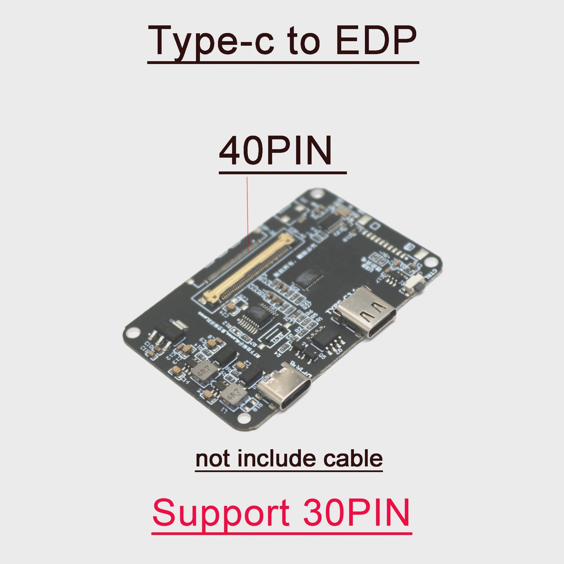 Type-C naar EDP Driver Board voor 2K/4K Schermen - 30/40 Pin Connectoren