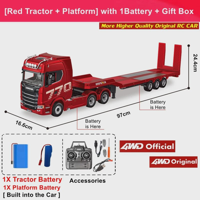 RC Tractor Truck Scania 770S 1:18 - Officieel Gelicenseerd met Licht & Geluid