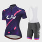 LIV Dames Fietsset Zomer - Korte Mouwen Jersey & Bibshort - Sneldrogend