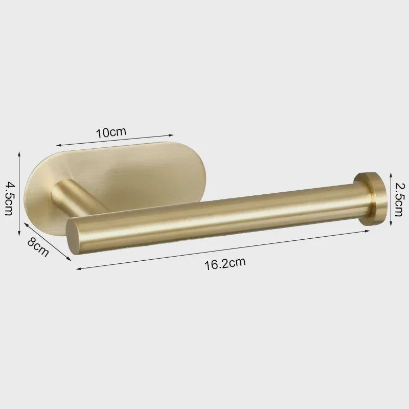 Zelfklevende RVS Toiletrolhouder & Keukenrolhouder - Wandmontage