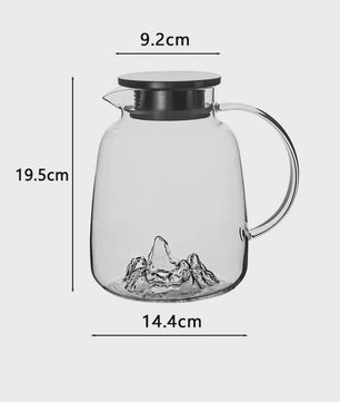Unieke IJsberg Waterkan 2000ml met 4 IJsberg Glazen 370ml - Creatieve Drinkset
