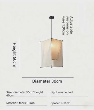 Japanse Stoffen Plafondlamp - Creatieve Hanglamp voor Hotel, Restaurant, Slaapkamer & Eetkamer
