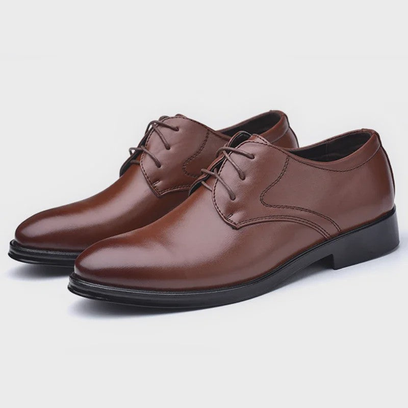 Zwarte Leren Herenschoenen - Stijlvolle Oxfords voor Formele Gelegenheden