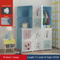 Modulaire Kinder Garderobekast - Ruimtebesparende Plastic Opbergkast met Hangroede & DIY Montage